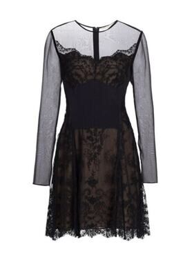 Jason Wu Collection Women's Lace Chiffon Minidress in Black Elegant $2,795 NWT